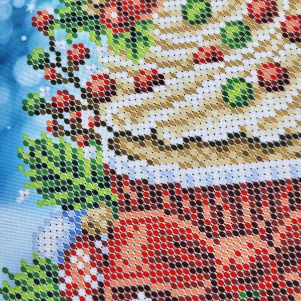 БС-4311 Christmas Cake (19*23 cm), bead embroidery kit of the picture