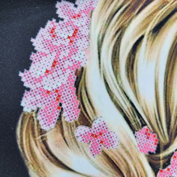 СВ224 Girl in Flowers (36*33*6 cm), bead embroidery kit of a tote bag