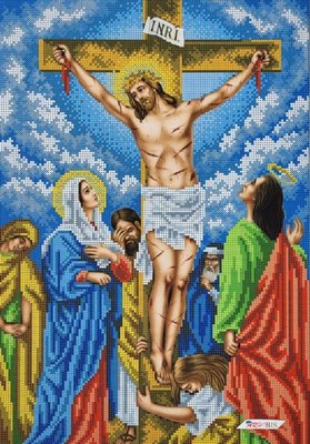 В696 Иисус умирает на кресте (Крестный путь), набор для вышивки бисером АБВ 00019441 фото