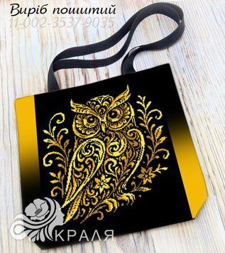3537-9035 Owl (35*37 cm), bead embroidery kit of the tote bag