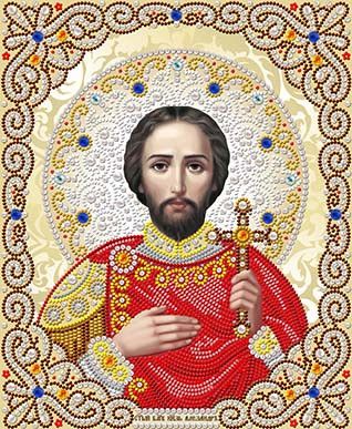 ЖЛ-4726 Святий Олександр, набір для вишивання бісером ікони АБВ 00126527 фото