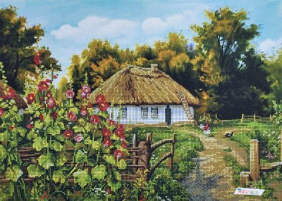 А3-К-1349 Українське село, набір для вишивки бісером картини А3-К-1349 фото