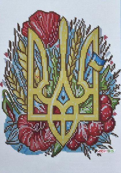 А4-К-1239 Український герб, схема для вишивання бісером картини схема-ак-А4-К-1239 фото
