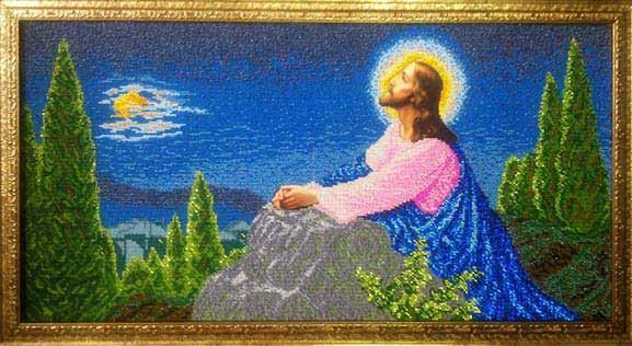 ІОГ Ісус на Оливній горі, набір для вишивання бісером ікони ІОГ фото