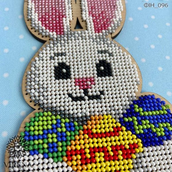 ФІН_096 Пасхальный кролик, набор для вышивки бисером по дереву ФІН_096 фото