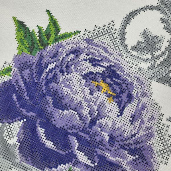 8060 Large Wedding Towel 220*30 cm with peonies, bead embroidery kit
