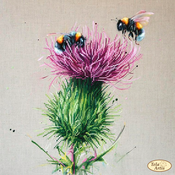 TA-459 Thistle (30*30 cm), bead embroidery kit of the picture