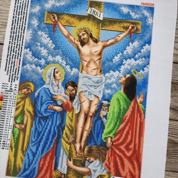 В696 Иисус умирает на кресте (Крестный путь), набор для вышивки бисером В696 фото