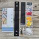 FLBB-010 Bead Embroidery Bracelet Kit on Black Eco Leather, 3x22 cm