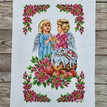 9150 Easter towel (53*37 cm), bead embroidery kit