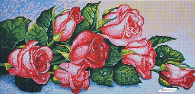 59 Розовые розы, набор для вышивки бисером картины 59 фото