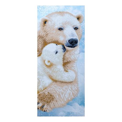 Т-1097 Материнське тепло, набір для вишивання бісером картини з білими ведмедями Т-1097 фото