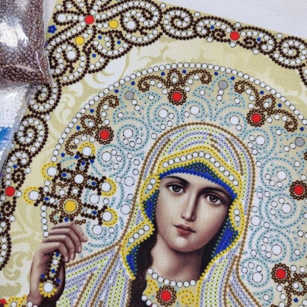 ЖЛ-4724 Святая Татьяна в жемчуге и кристаллах, набор для вышивки бисером иконы ЖЛ-4724 фото