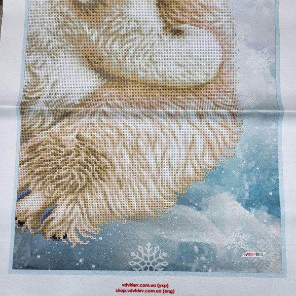 Т-1097 Материнське тепло, набір для вишивання бісером картини з білими ведмедями Т-1097 фото