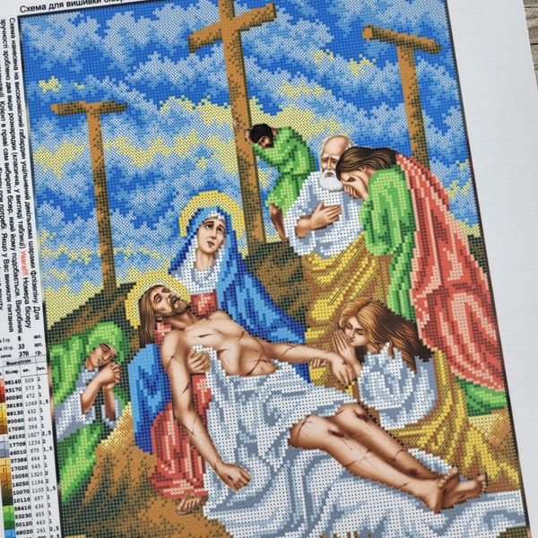 В697 Иисуса снимают с креста (Крестный путь), набор для вышивки бисером В697 фото