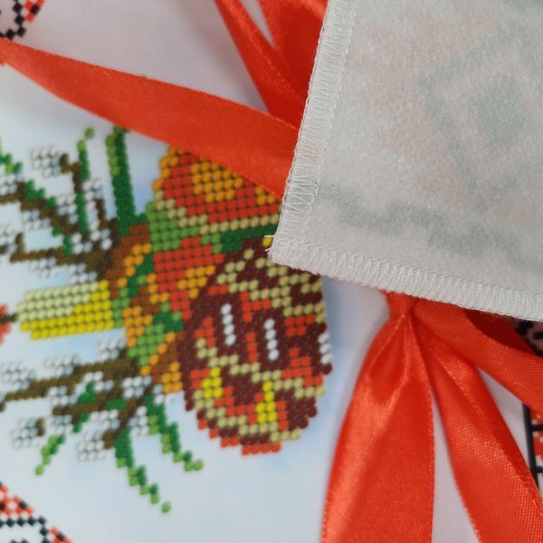 ХВБ_017 Kerchief for an Easter Bouquet with Pysanky (19*26 cm), bead embroidery kit