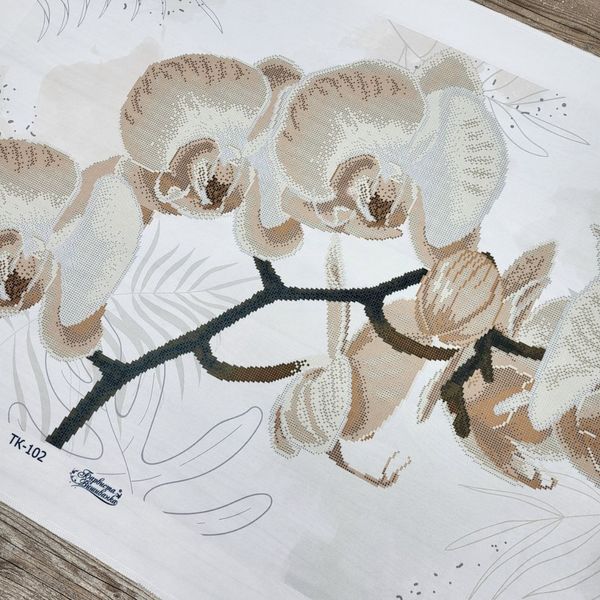 ТК102 Тендітна бежева орхідея, набір для вишивки бісером картини ТК102 фото