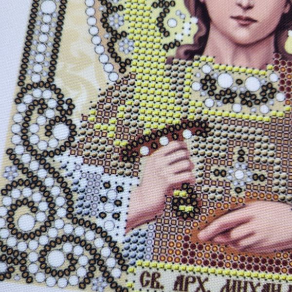 ЖС-5017 Святий Архангел Михаїл у перлах, набір для вишивання бісером ікони ЖС-5017 фото