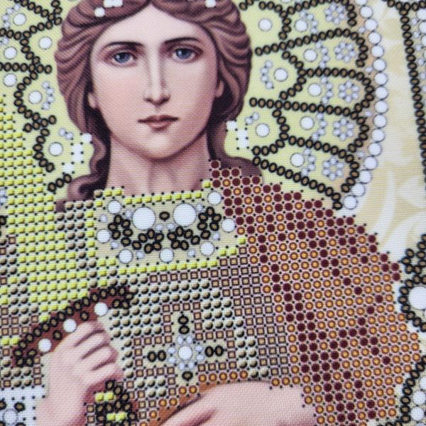 ЖС-5017 Святой Архангел Михаил в жемчуге, набор для вышивки бисером иконы ЖС-5017 фото