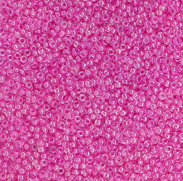 38125 чеський бісер Preciosa 10 грам профарбований рожевий насичений Б/50/0410 фото