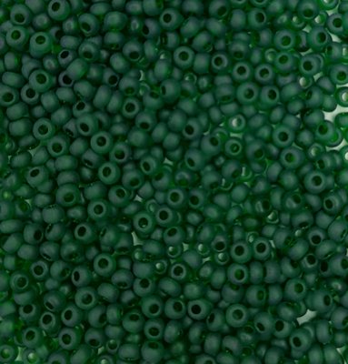 50060 матовий чеський бісер Preciosa 10 грам матовий прозорий зелений насичений Б/50/0549 фото
