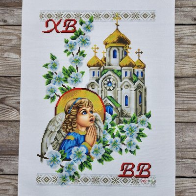 9155 Великодній рушник з українською символікою набір для вишивки бісером 9155 фото