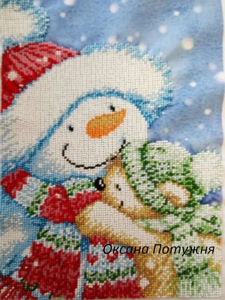 А4-К-541 Снеговик, набор для вышивки бисером картины А4-К-541 фото