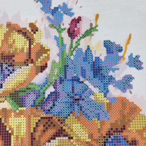 ТА-517 Yellow-and-Blue Sonata-2 (30*30 cm), bead embroidery kit of the patriotic picture