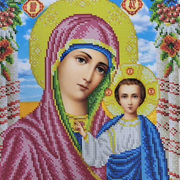 БСР 3329 Божа Матір Казанська, набір для вишивання бісером ікони БСР 3329 фото