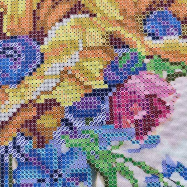 ТА-517 Yellow-and-Blue Sonata-2 (30*30 cm), bead embroidery kit of the patriotic picture