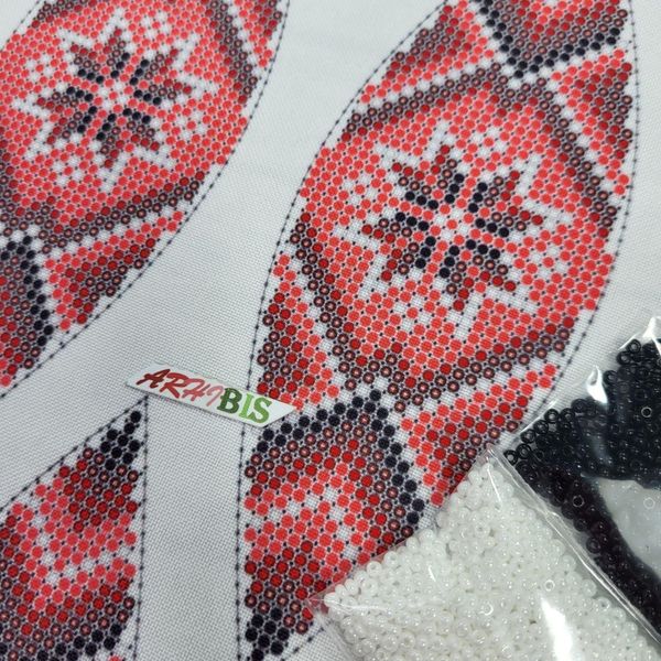 В-025 Красная звезда набор для вышивки бисером елочной игрушки шара В-025 фото