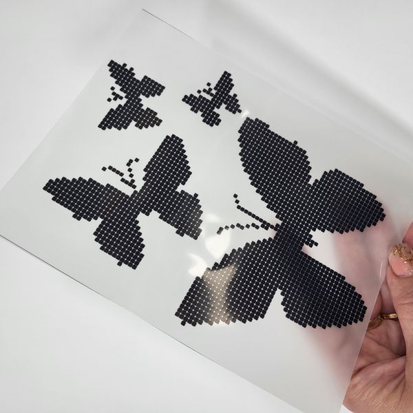 A5 Т-002 Butterflies (14*18 cm), bead embroidery kit on an iron-on transfer