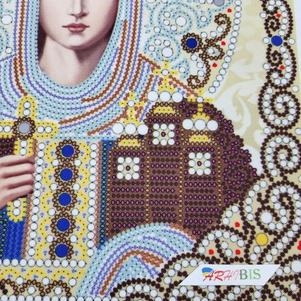 ЖЛ-4723 Свята Ольга у перлах та кристалах, набір для вишивання бісером ікони ЖЛ-4723 фото
