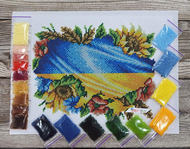 А4Н_535 Цветущая Украина, набор для вышивки бисером картины АБВ 00127139 фото