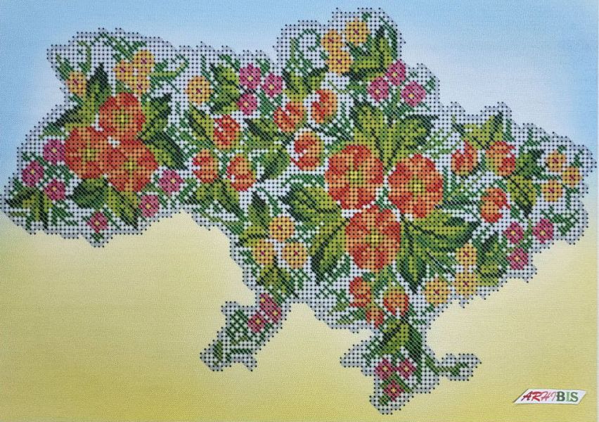 А4-К-1242 Цветущая Украина, схема для вышивки бисером картины схема-ак-А4-К-1242 фото