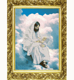 НИК-9508 On the Clouds (29*39 cm), bead embroidery kit of the icon