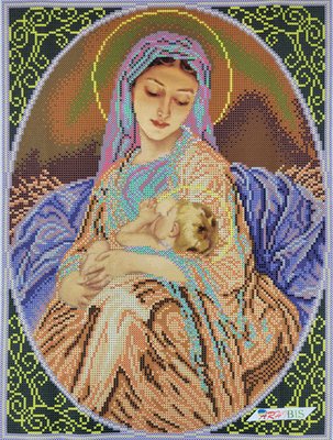 МДН Мадонна с ребенком (нежность), набор для вышивки бисером иконы МДН фото