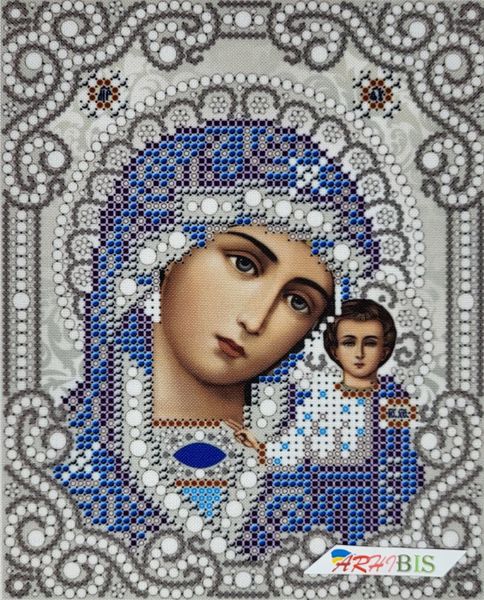ЖС-5001 Богородица Казанская в жемчуге, схема для вышивания бисером иконы схема-бл-ЖС-5001 фото
