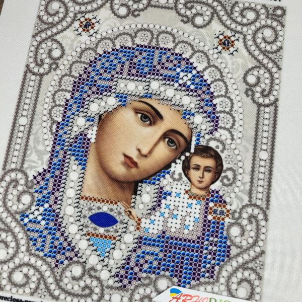 ЖС-5001 Богородица Казанская в жемчуге, схема для вышивания бисером иконы схема-бл-ЖС-5001 фото