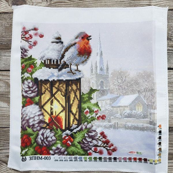 ЗПНМ-003 Bullfinch (30*30 cm), bead embroidery kit of the picture