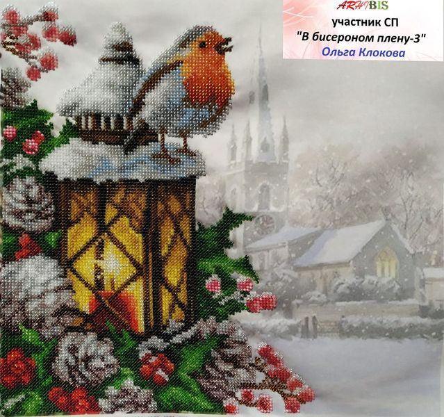 ЗПНМ-003 Bullfinch (30*30 cm), bead embroidery kit of the picture