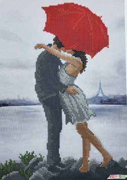 А4-К-065 Two under an Umbrella (21*29,7 cm), bead embroidery picture kit