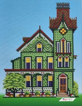 2347 House of Wellbeing (25,3*19,7 cm), bead embroidery kit for a picture