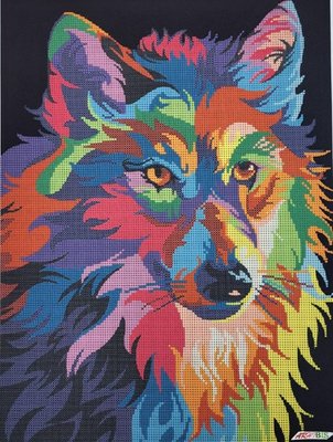 994б Радужный волк, набор для вышивки бисером картины 994б фото