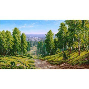 НИК-1444 The Backwoods (25*45 cm), bead embroidery kit of the picture