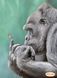 ТА-096 The Thinker (24*33 cm), bead embroidery picture kit with a monkey