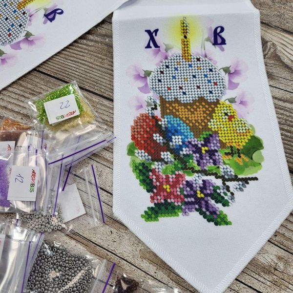 БК_012_1 Easter Basket Bow (11*140 cm), bead embroidery kit