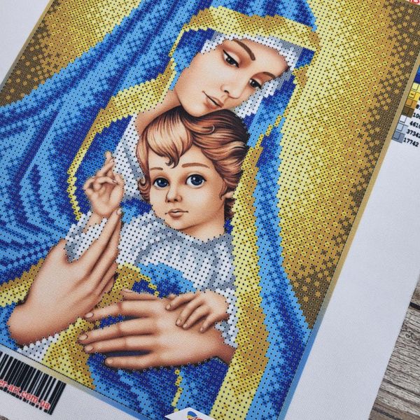 АВ486 Мадонна с младенцем, набор для вышивки бисером картини АВ486 фото