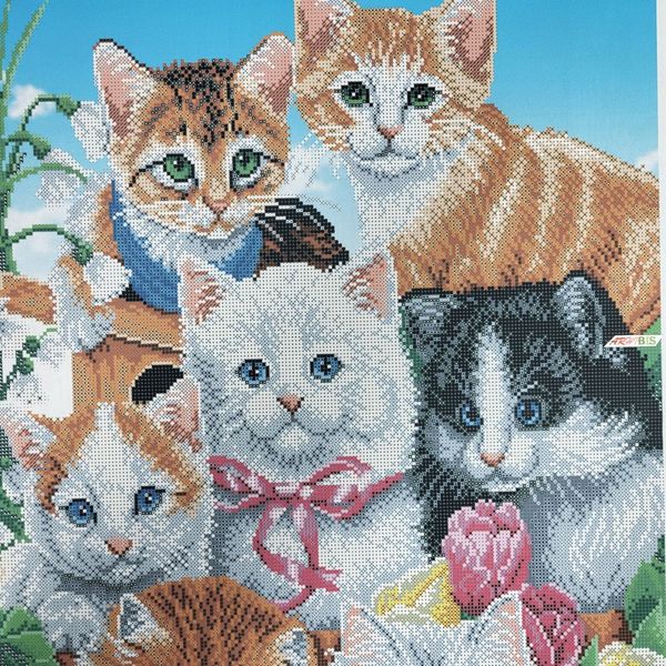 А2-К-1123 Весняні кошенята, набір для вишивання бісером картини А2-К-1123 фото