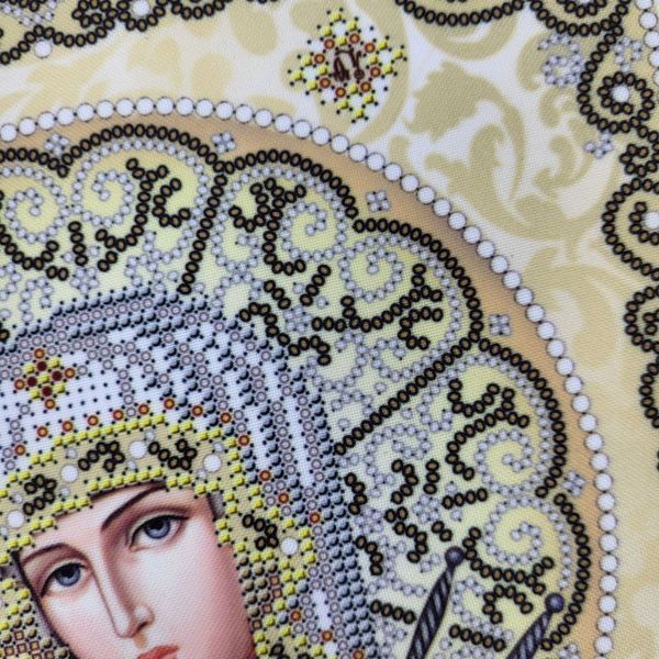 ЖС-4012 Mother of God of the Seven Arrows in pearls (21*25 cm), bead embroidery pattern of the icon